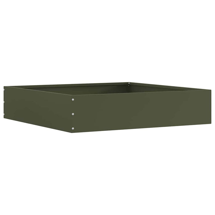 Vidaxx Gartenkante Olivgrün 60 x 60 x 13 cm Stahl