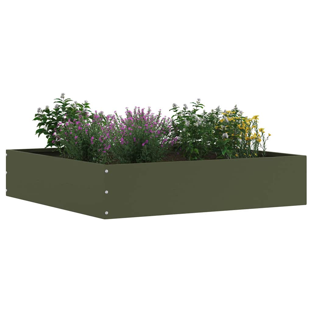 Vidaxx Gartenkante Olivgrün 60 x 60 x 13 cm Stahl