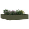 Vidaxl Gartenkante 6 Stück olivgrün 60 x 60 x 13 cm Stahl