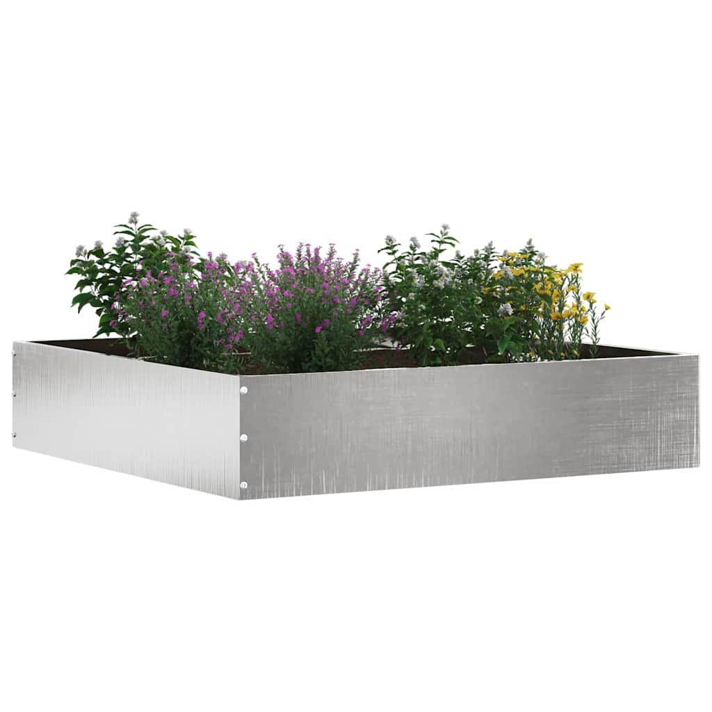 Vidaxl Gartenkante 6 Stück Silber 60 x 60 x 13 cm Edelstahl
