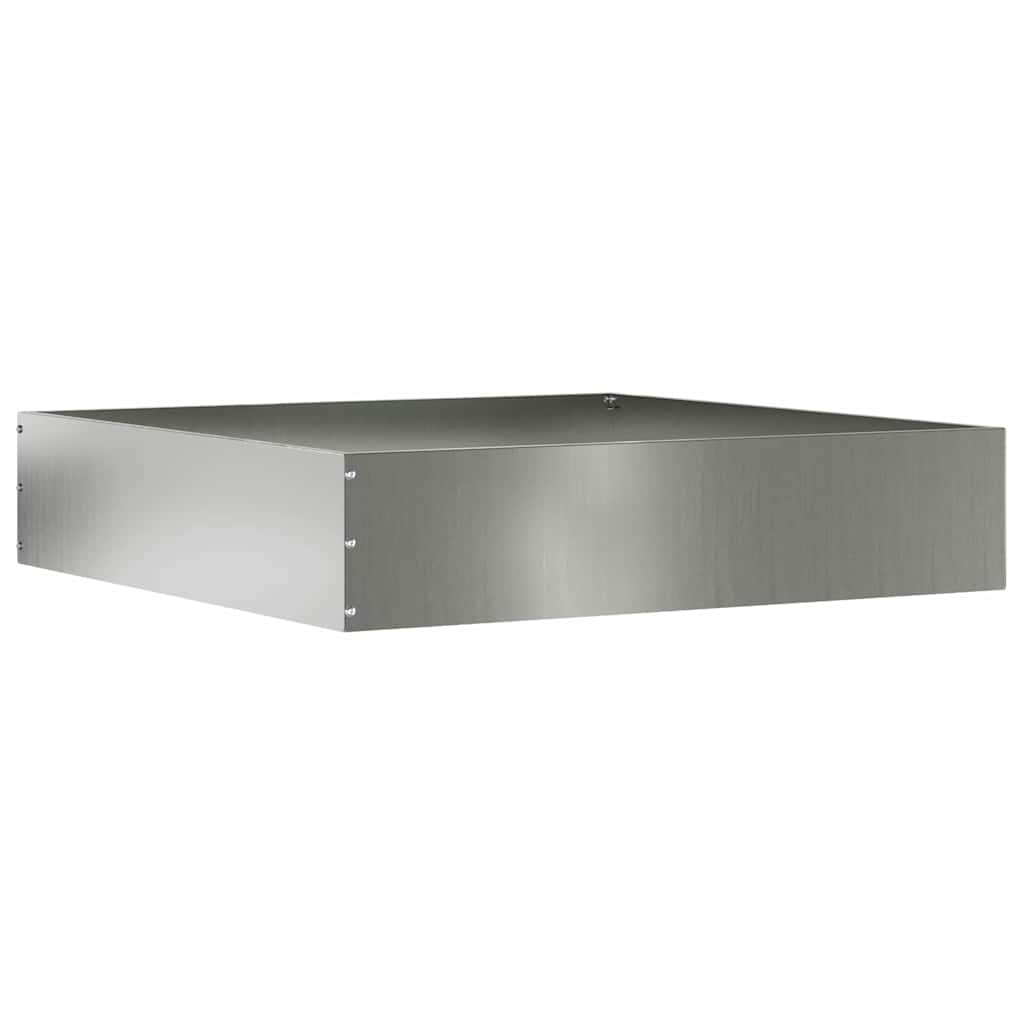 Vidaxl Gartenkante Silber 60 x 60 x 13 cm verzinkter Stahl