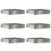 Vidaxl Gartenkante 6 Stück Silber 60 x 60 x 13 cm verzinkter Stahl