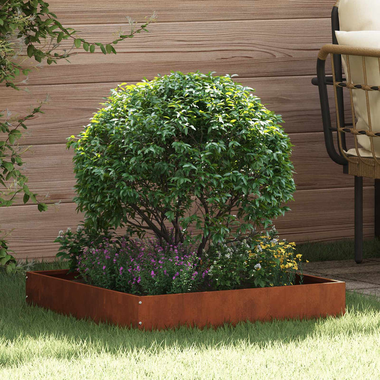 Vidaxl Gartenkante 6 Stück rostig 60 x 60 x 13 cm Cortenstahl