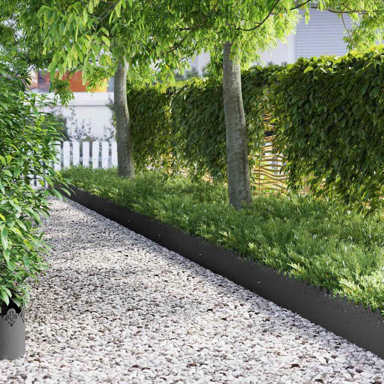 Vidaxl Rasenkanten 30 Stück schwarz 103 x 0,05 x 22 cm Stahl
