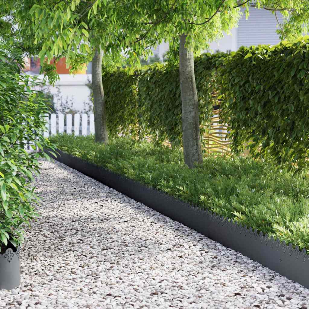 Vidaxl Rasenkanten 30 Stück Anthrazit 103 x 0,05 x 22 cm Stahl