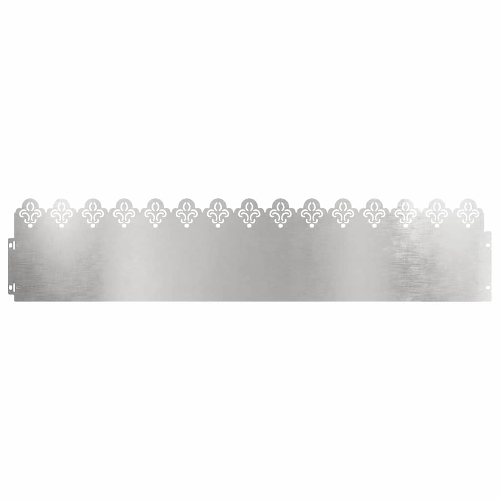 Vidaxl Rasenkanten 30 Stück Silber 103 x 0,05 x 22 cm Edelstahl