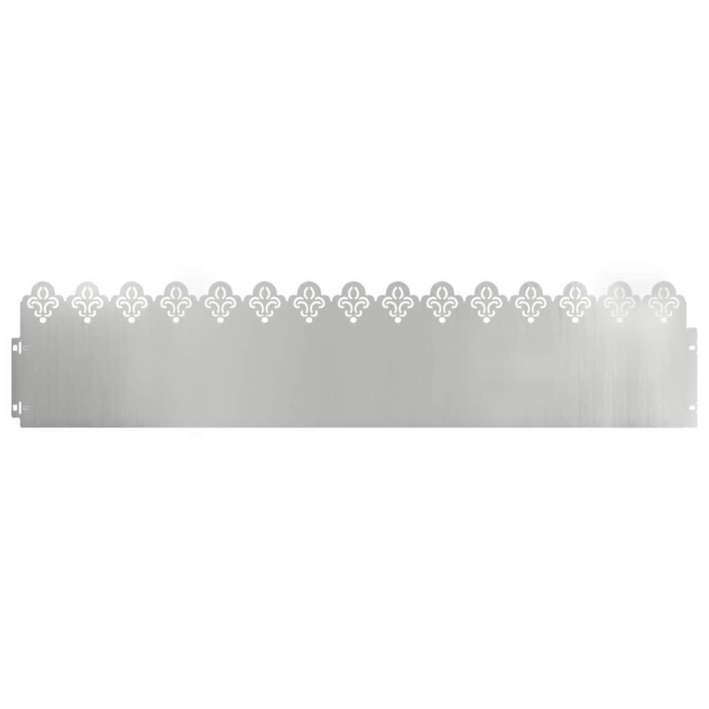 Vidaxl Rasenkanten 10 Stück Silber 103 x 0,05 x 22 cm