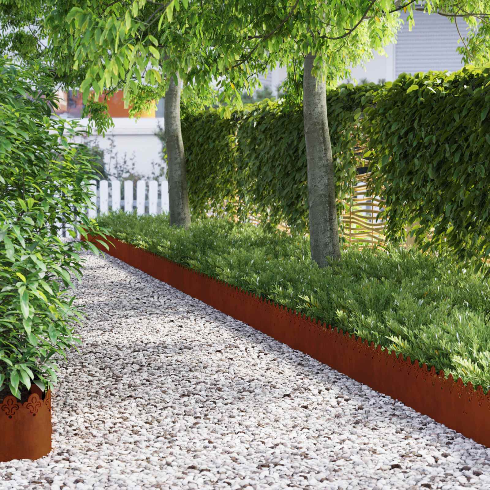 Vidaxl Rasenkanten 10 Stück rostig 103 x 0,05 x 22 cm Cortenstahl