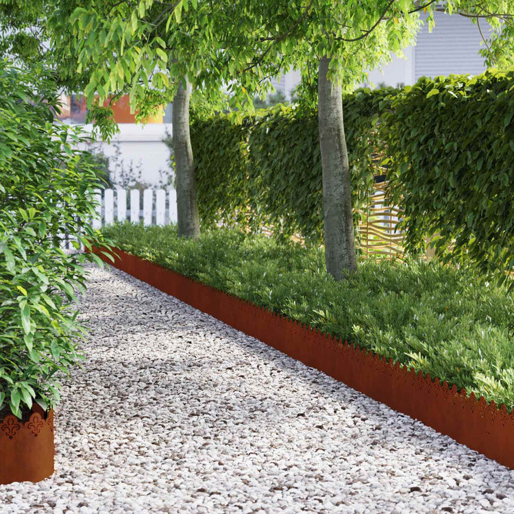 Vidaxl Rasenkanten 30 Stück rostig 103 x 0,05 x 22 cm Cortenstahl