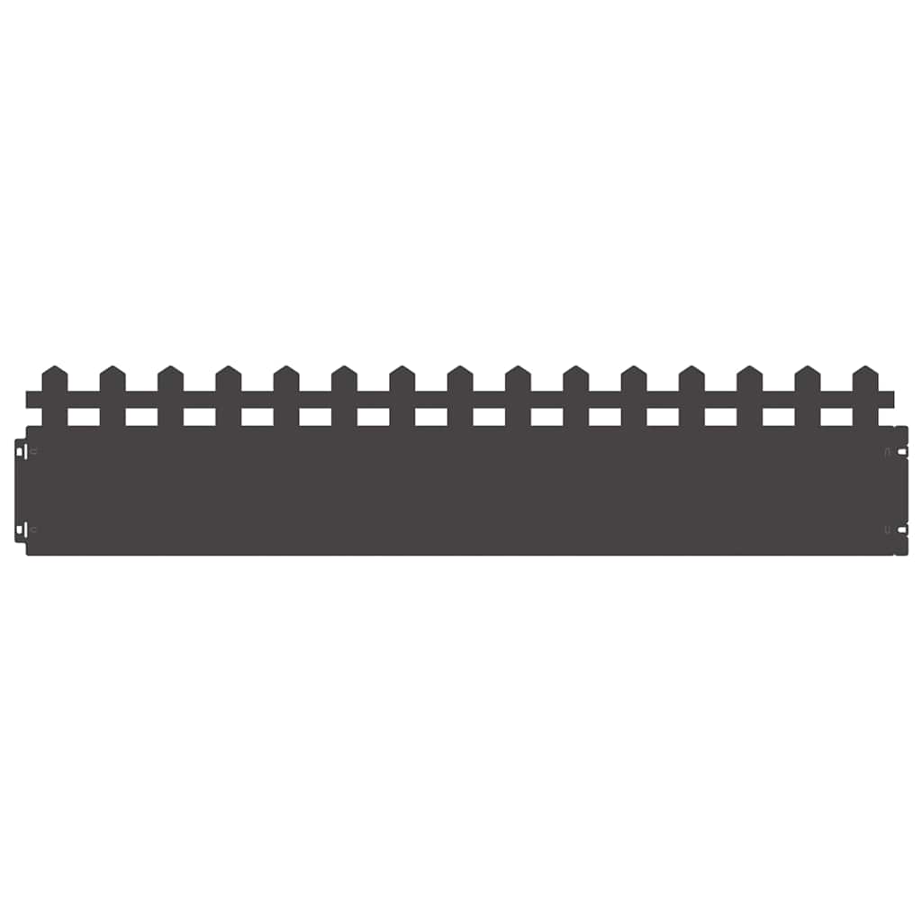 Vidaxl Rasenkanten 10 Stück schwarz 103 x 0,05 x 22 cm Stahl