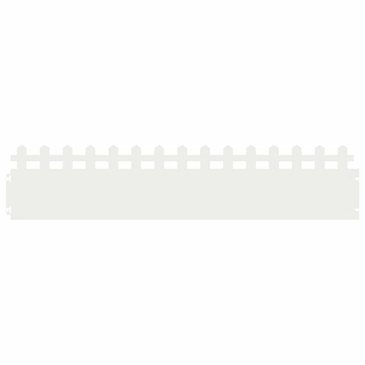 Vidaxl Rasenkanten 10 Stück weiß 103 x 0,05 x 22 cm Stahl