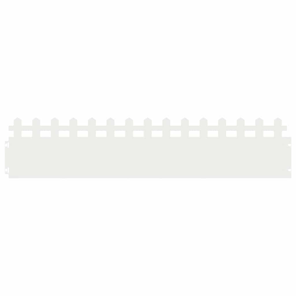 Vidaxl Rasenkanten 30 Stück weiß 103 x 0,05 x 22 cm Stahl