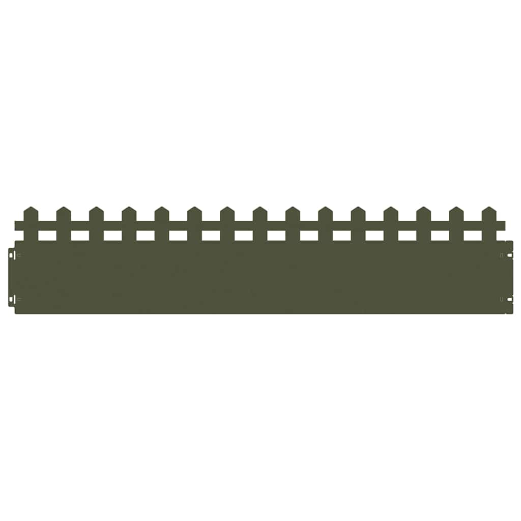 Vidaxl Rasenkanten 10 Stück olivgrün 103 x 0,05 x 22 cm Stahl