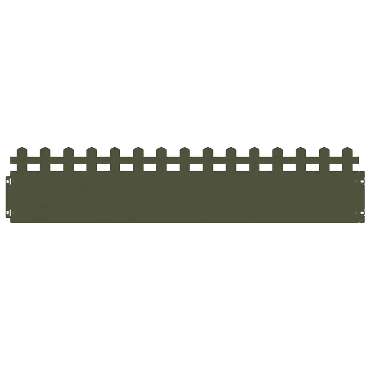 Vidaxl Rasenkanten 20 Stück olivgrün 103 x 0,05 x 22 cm Stahl