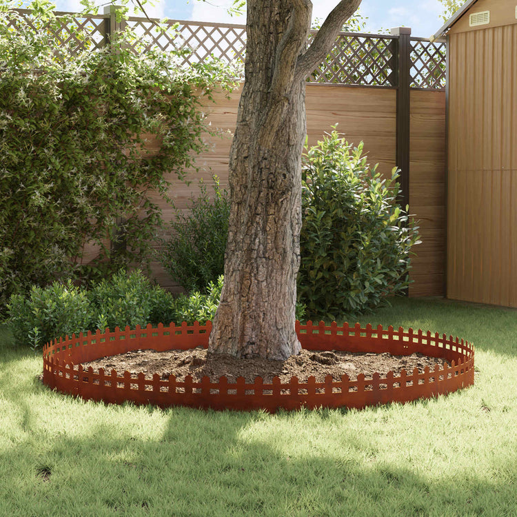 Vidaxl Rasenkanten 20 Stück rostig 103 x 0,05 x 22 cm Cortenstahl