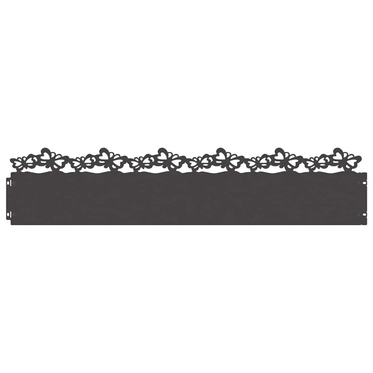 Vidaxl Rasenkanten 30 Stück schwarz 103 x 0,05 x 22 cm Stahl