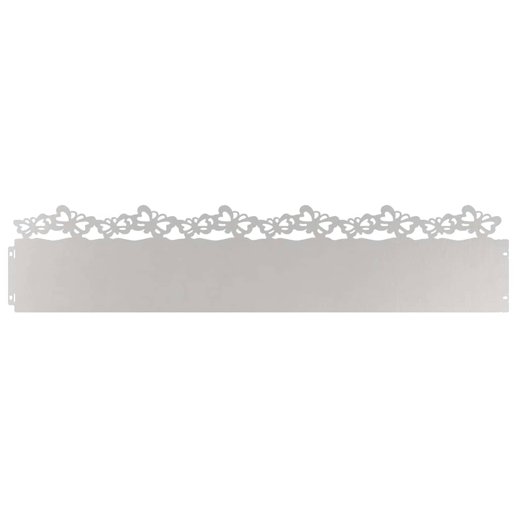 Vidaxl Rasenkanten 10 Stück Silber 103 x 0,05 x 22 cm Edelstahl