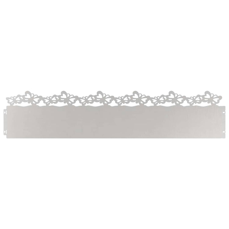 Vidaxl Rasenkanten 20 Stück Silber 103 x 0,05 x 22 cm Edelstahl