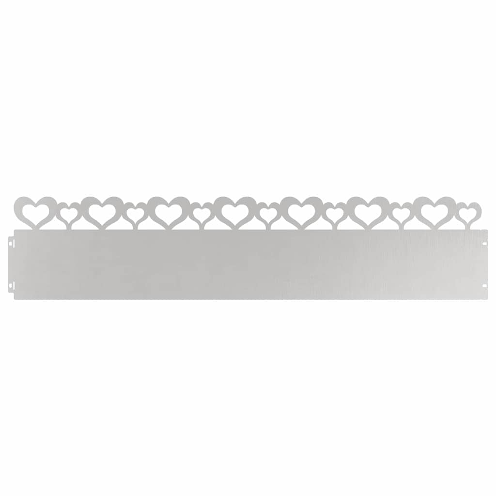 Vidaxl Rasenkanten 20 Stück Silber 103 x 0,05 x 22 cm Edelstahl