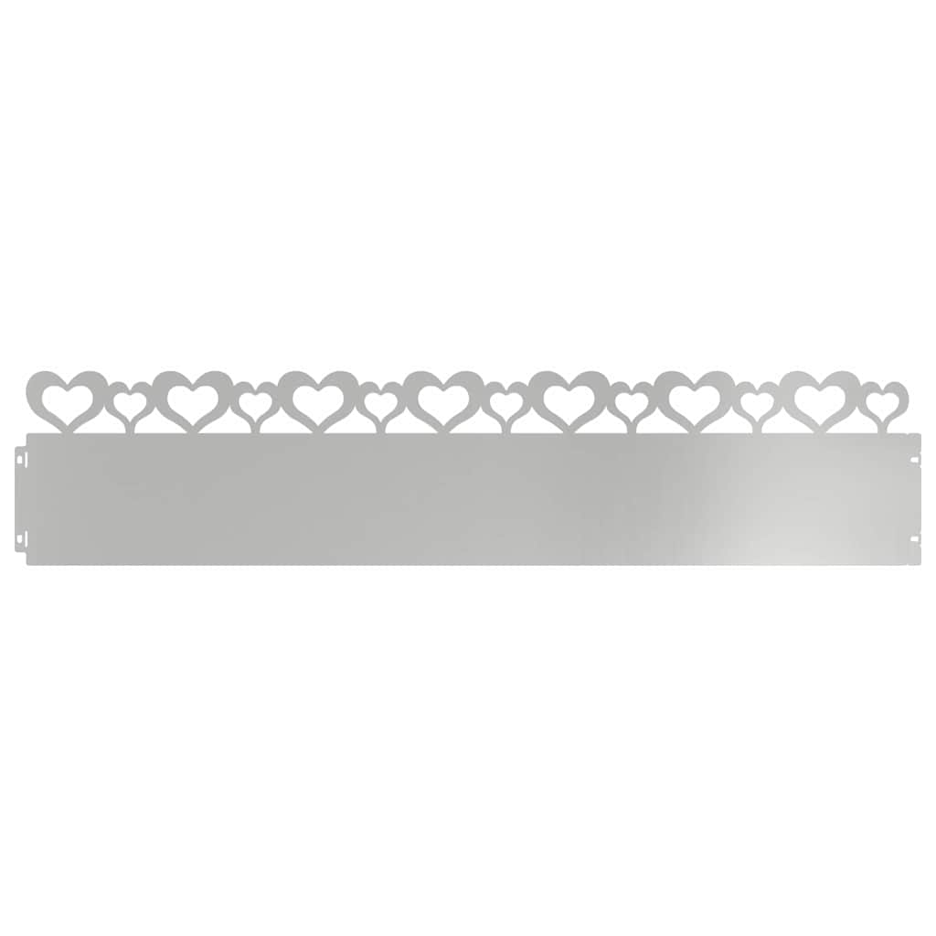 Vidaxl Rasenkanten 10 Stück Silber 103 x 0,05 x 22 cm