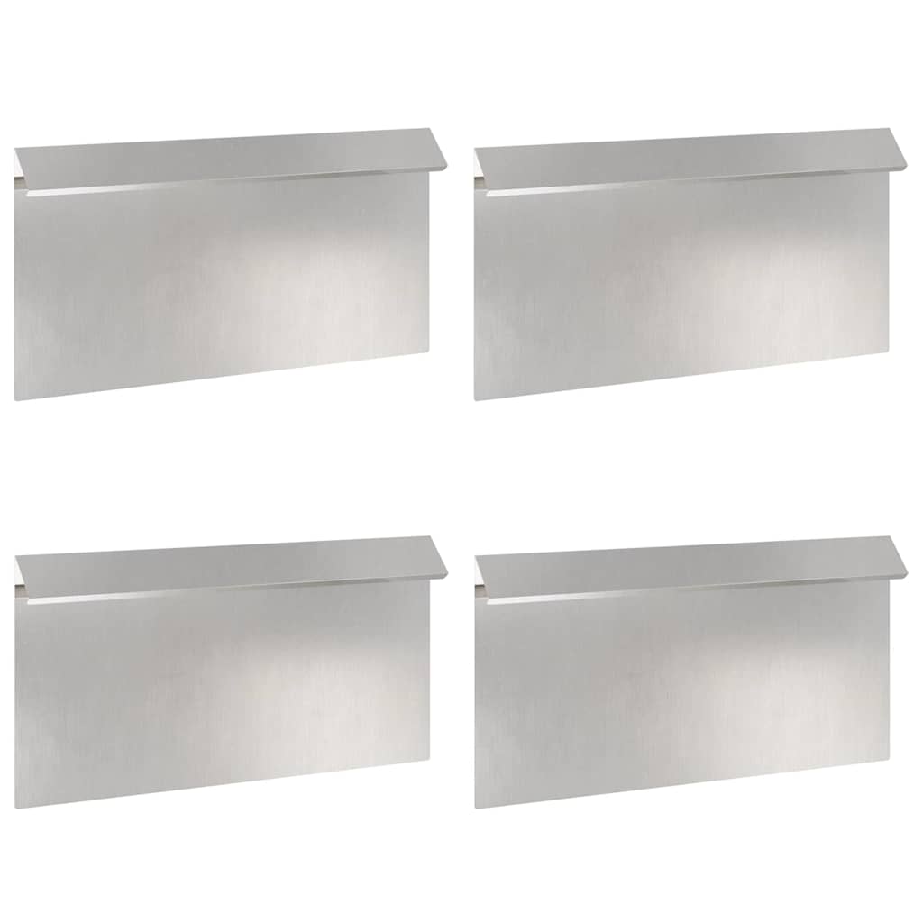 Vidaxl Schneckentor 4 Stk. Silber 50 x 3,5 x 25 cm Edelstahl