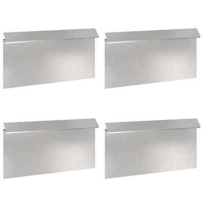 Vidaxl Schneckentor 4 Stk. Silber 50 x 3,5 x 25 cm Edelstahl