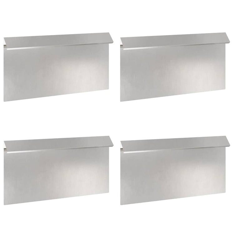 Vidaxl Schneckentor 4 Stk. Silber 50 x 3,5 x 25 cm Edelstahl