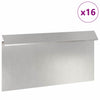 Vidaxl Schneckentor 16 Stück Silber 50 x 3,5 x 25 cm Edelstahl