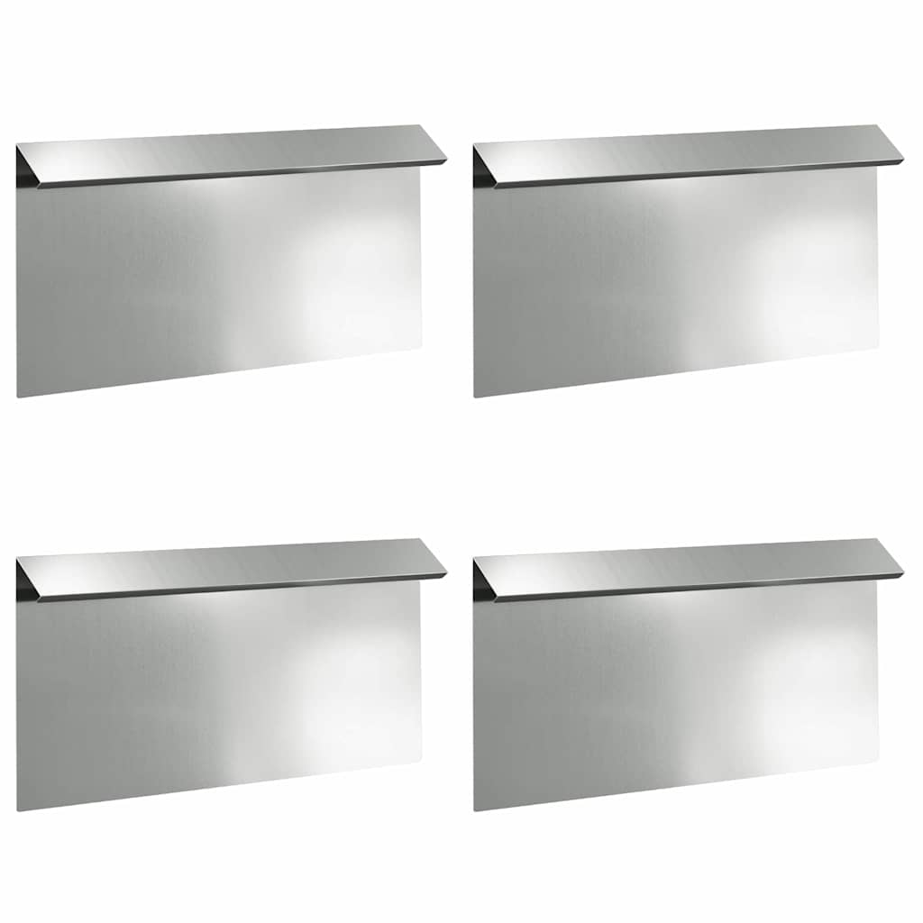 Vidaxl Schneckentor 4 Stück Silber 50 x 3,5 x 25 cm verzinkter Stahl