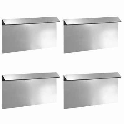 Vidaxl Schneckentor 4 Stück Silber 50 x 3,5 x 25 cm verzinkter Stahl