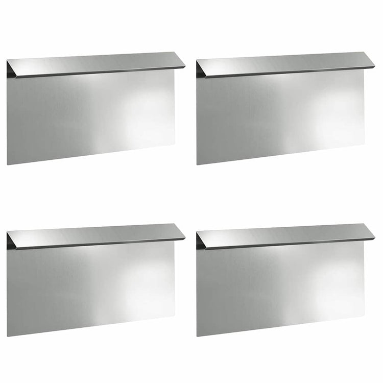 Vidaxl Schneckentor 4 Stück Silber 50 x 3,5 x 25 cm verzinkter Stahl