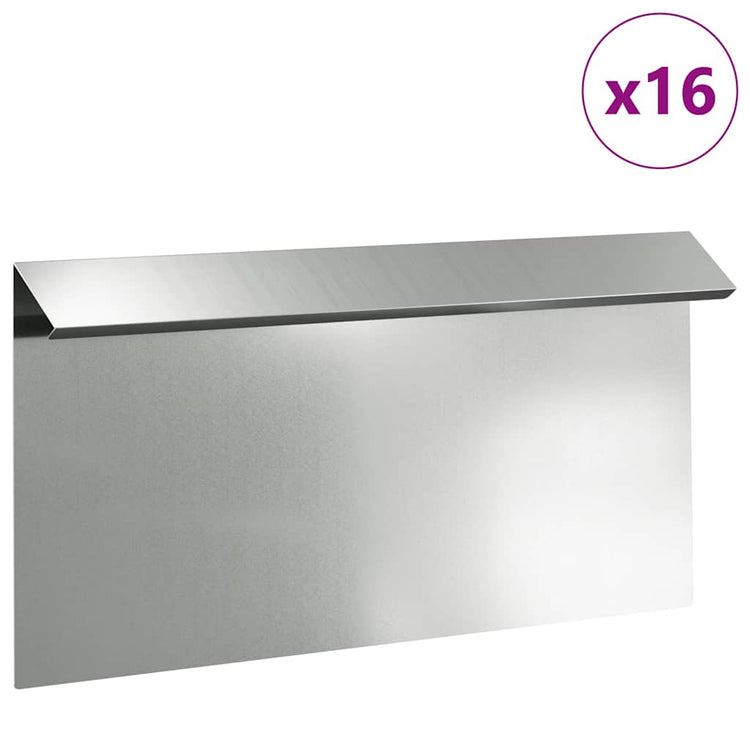 Vidaxl Schneckentor 16 Stück Silber 50 x 3,5 x 25 cm