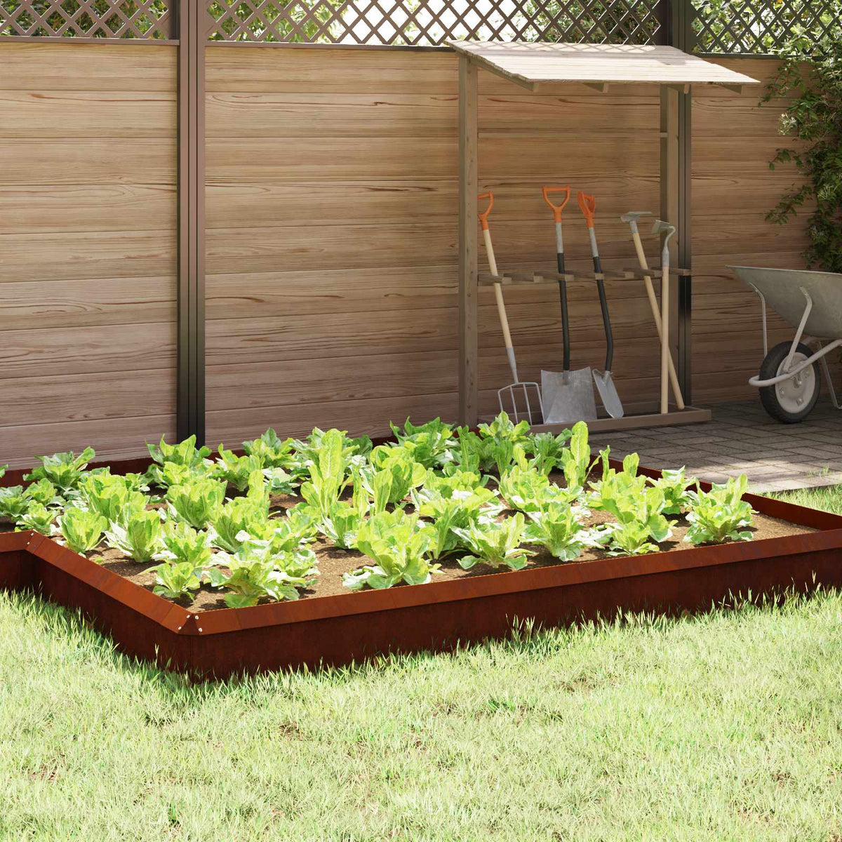 Vidaxl Schneckentor rostig 50 x 3,5 x 25 cm Cortenstahl