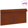 Vidaxl Schneckentor 16 Stück rostig 50 x 3,5 x 25 cm Cortenstahl
