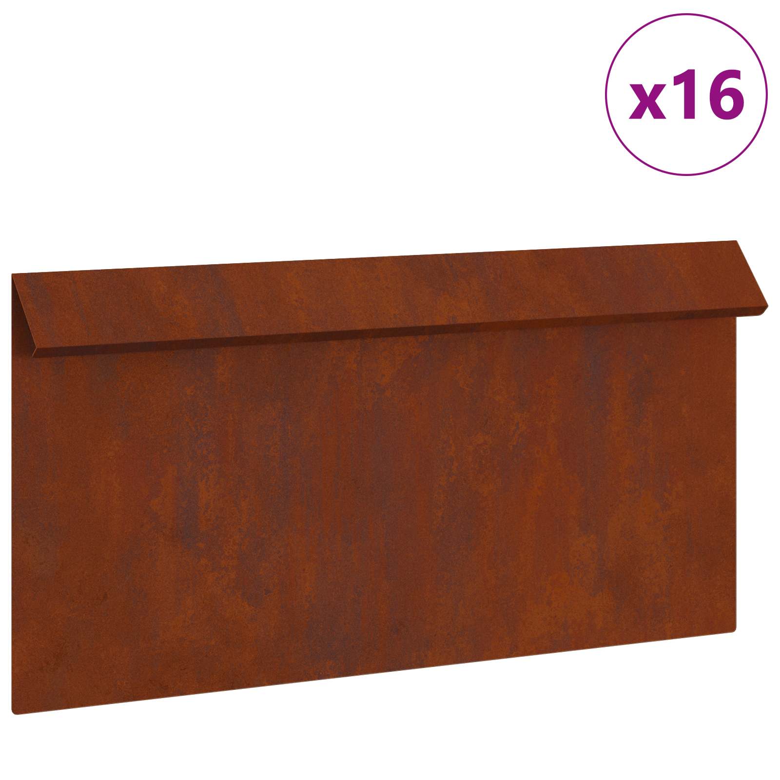 Vidaxl Schneckentor 16 Stück rostig 50 x 3,5 x 25 cm Cortenstahl