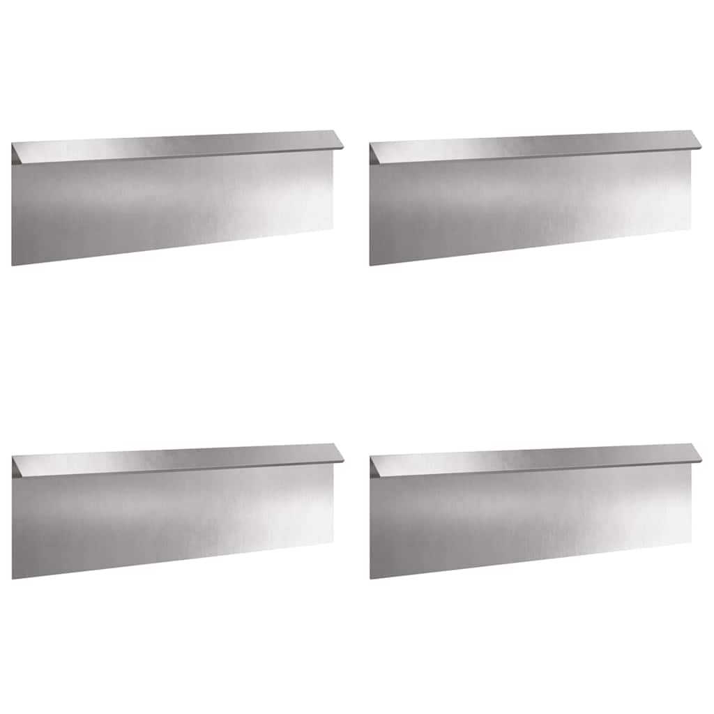 Vidaxx Schneckentor 4 Stk. Silber 100 x 3,5 x 25 cm Edelstahl