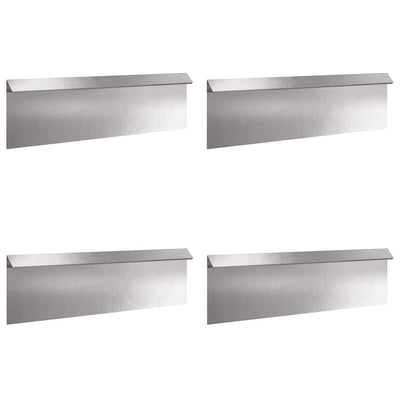 Vidaxx Schneckentor 4 Stk. Silber 100 x 3,5 x 25 cm Edelstahl