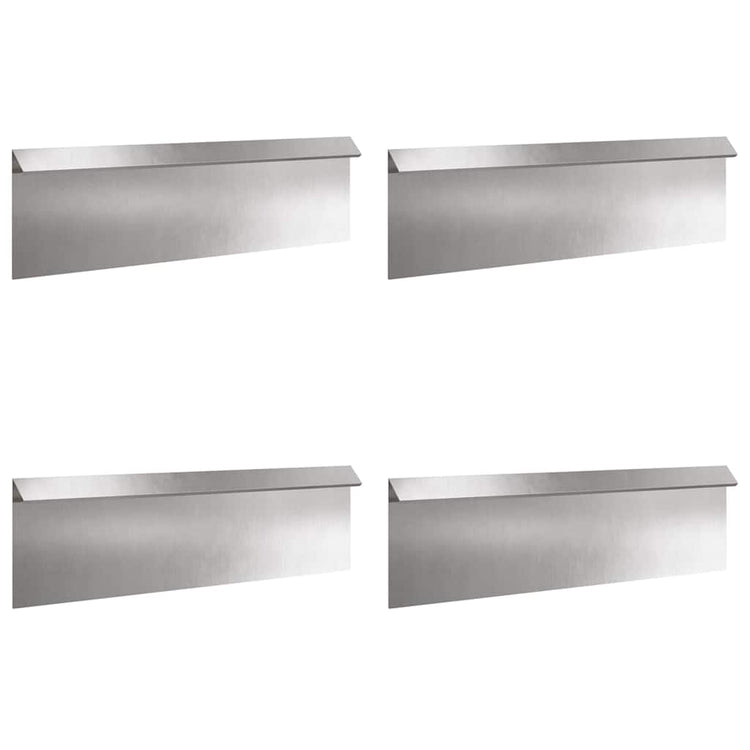 Vidaxx Schneckentor 4 Stk. Silber 100 x 3,5 x 25 cm Edelstahl
