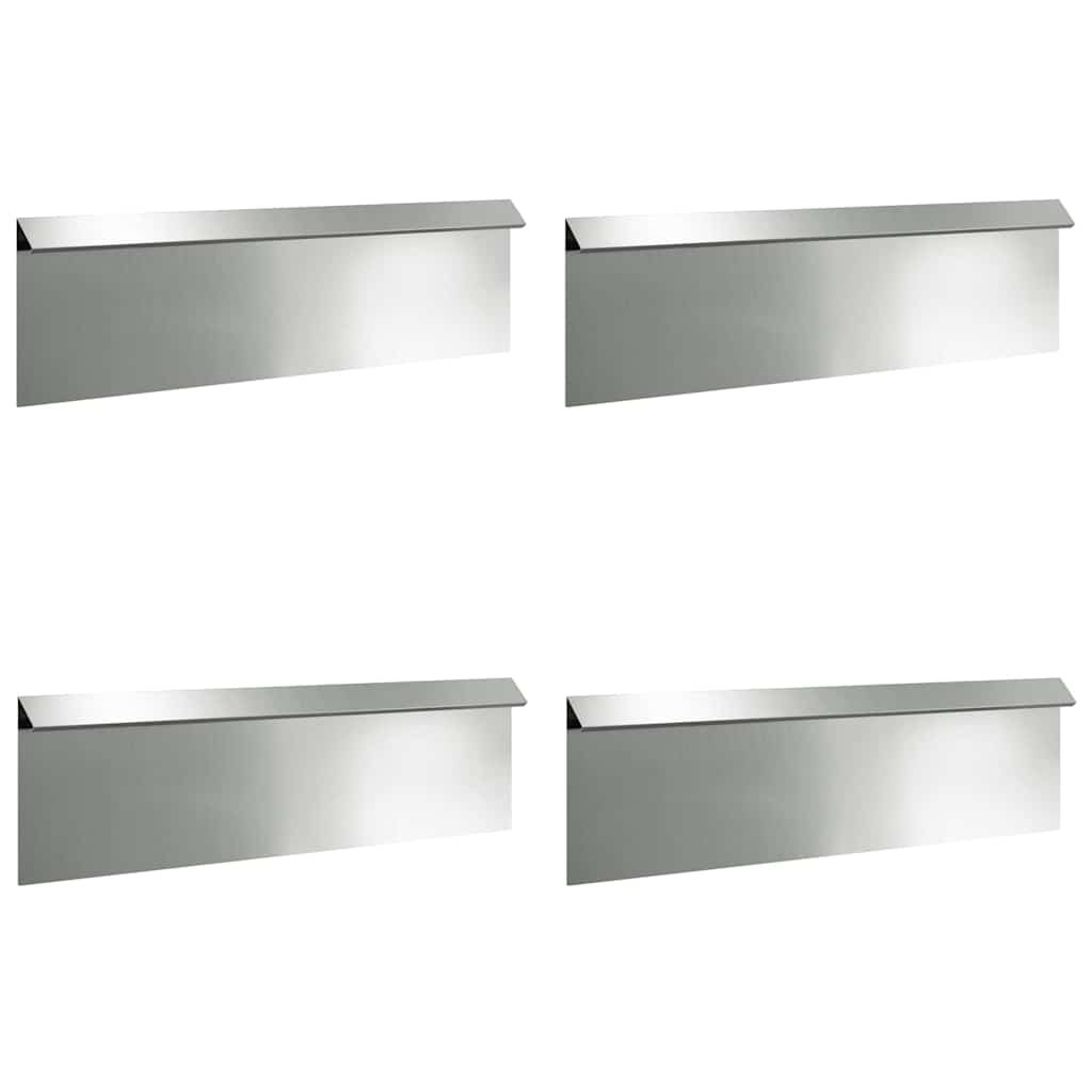 Vidaxl Schneckentor 4 Stück Silber 100 x 3,5 x 25 cm