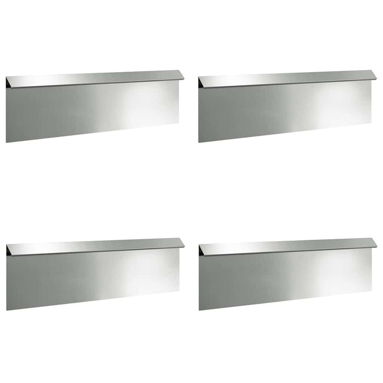 Vidaxl Schneckentor 4 Stück Silber 100 x 3,5 x 25 cm
