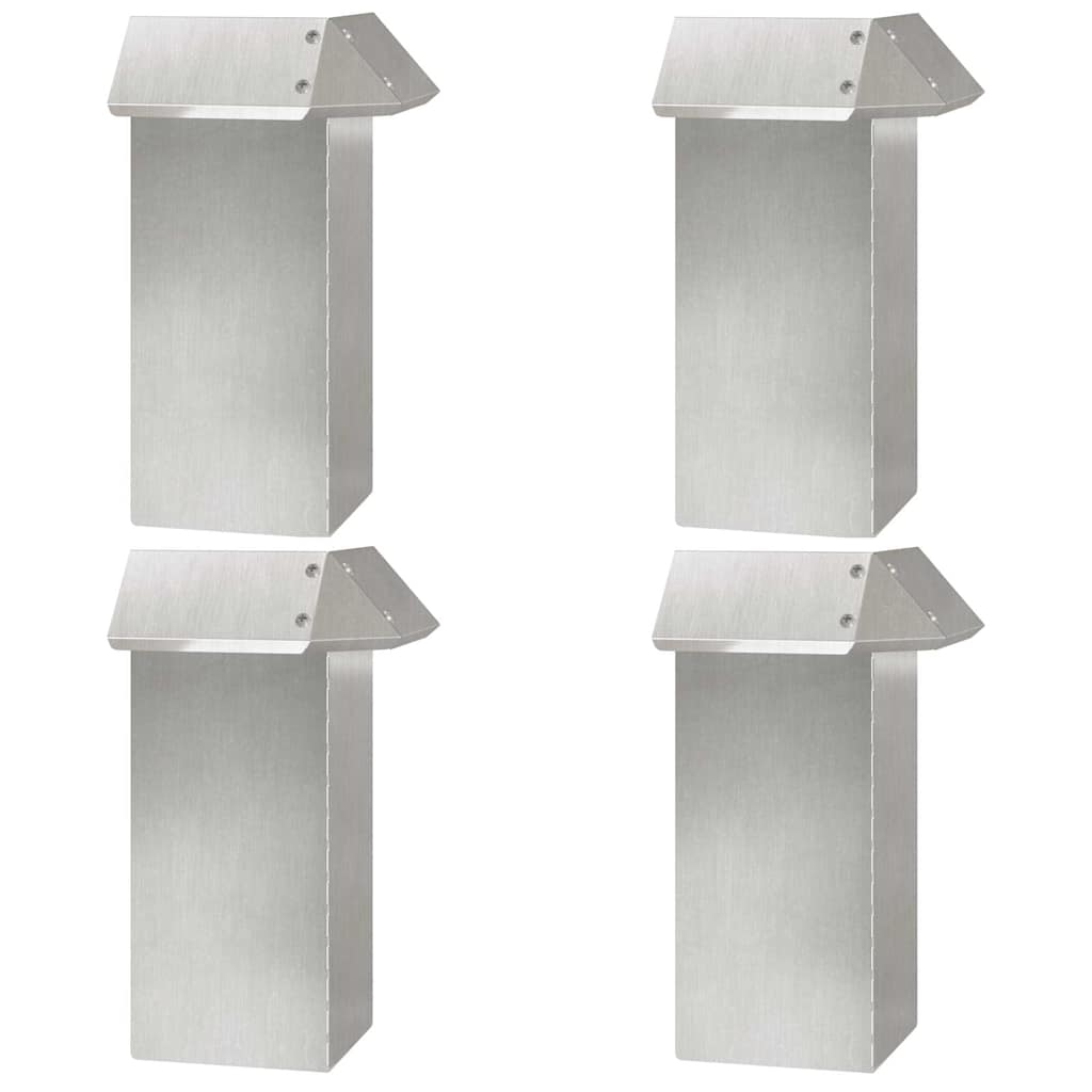 Vidaxl Schneckentor 4 Stück Silber 13,5 x 13,5 x 25 cm Edelstahl