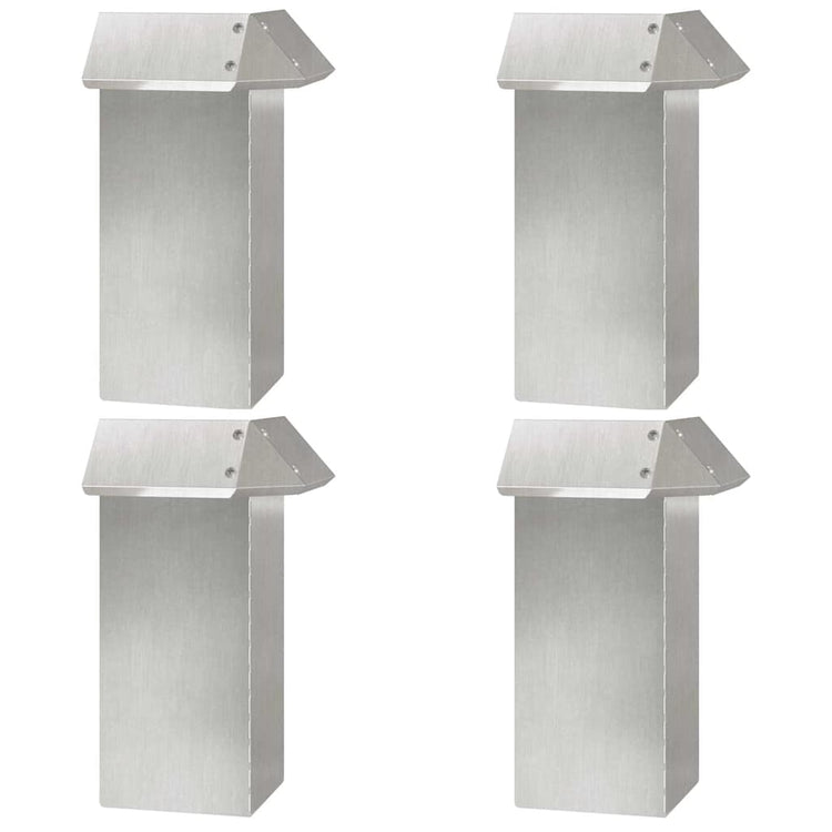 Vidaxl Schneckentor 4 Stück Silber 13,5 x 13,5 x 25 cm Edelstahl