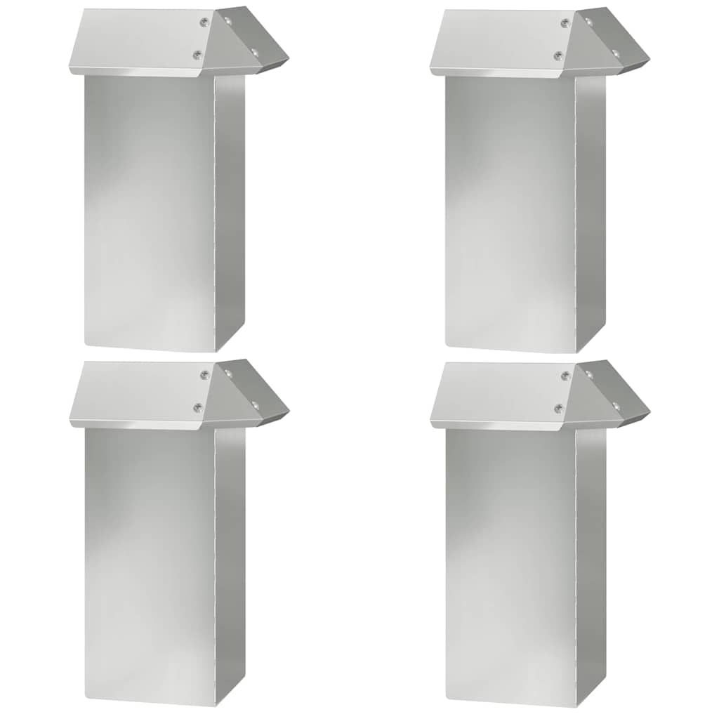 Vidaxl Schneckentor 4 Stück Silber 13,5 x 13,5 x 25 cm