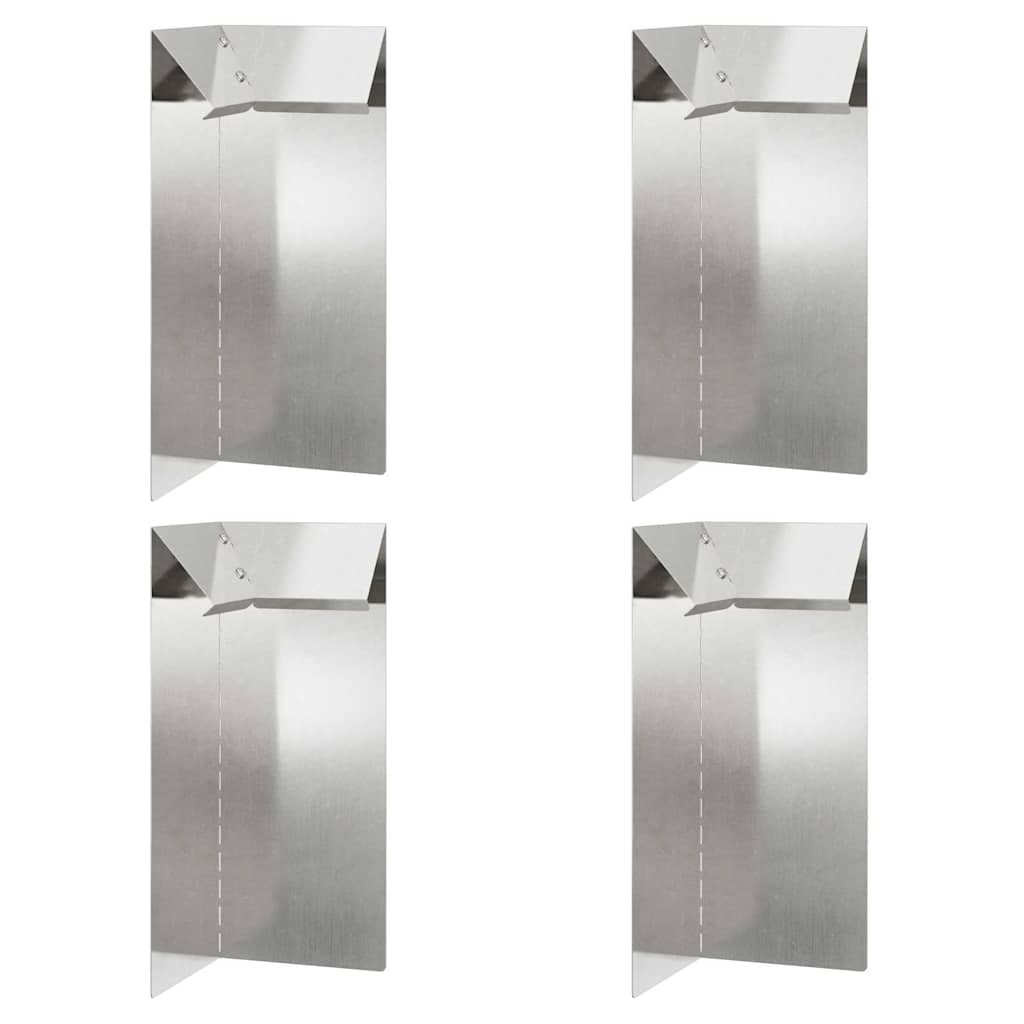 Vidaxx Schneckentor 4 Stk. Silber 10 x 10 x 25 cm Edelstahl