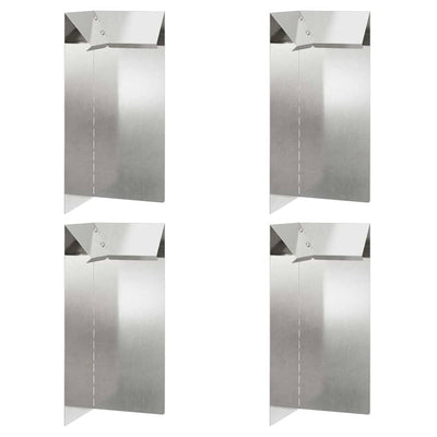 Vidaxx Schneckentor 4 Stk. Silber 10 x 10 x 25 cm Edelstahl