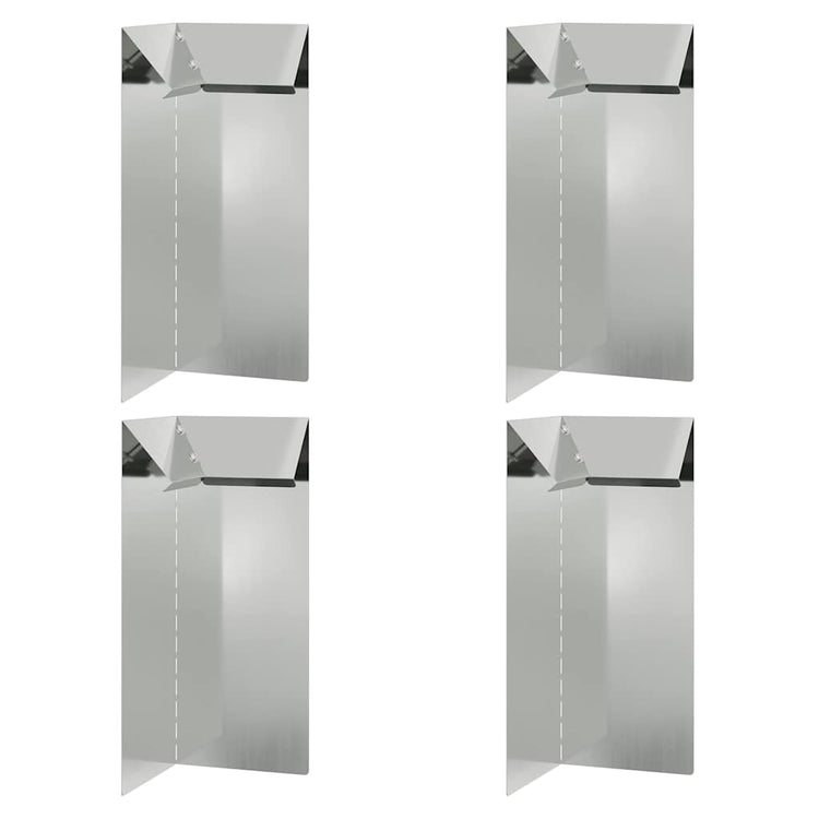 Vidaxl Schneckentor 4 Stück Silber 10 x 10 x 25 cm verzinkter Stahl