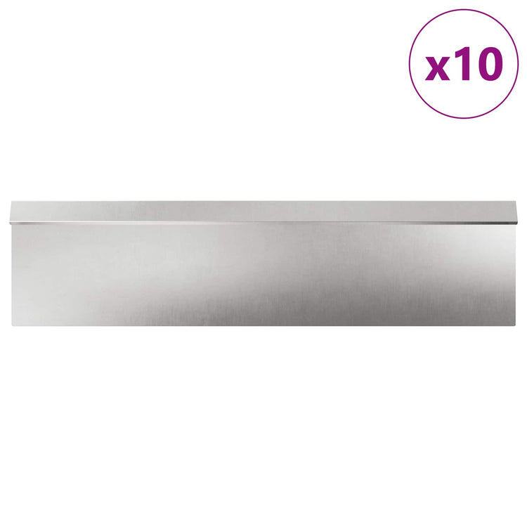 Vidaxl Schneckenzäune 16 Stk. Silber Edelstahl