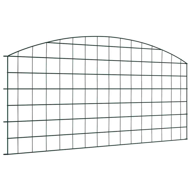 Vidaxl Teichzaun-Set 5-teilig grün 100 x 50 cm Stahl