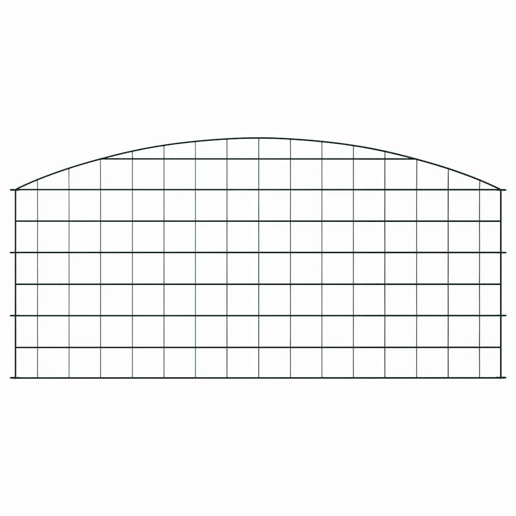 Vidaxl Teichzaun-Set 5-teilig grün 100 x 50 cm Stahl