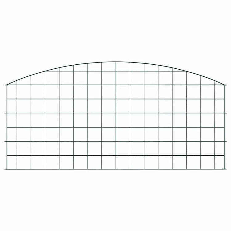 Vidaxl Teichzaun-Set 5-teilig grün 100 x 50 cm Stahl